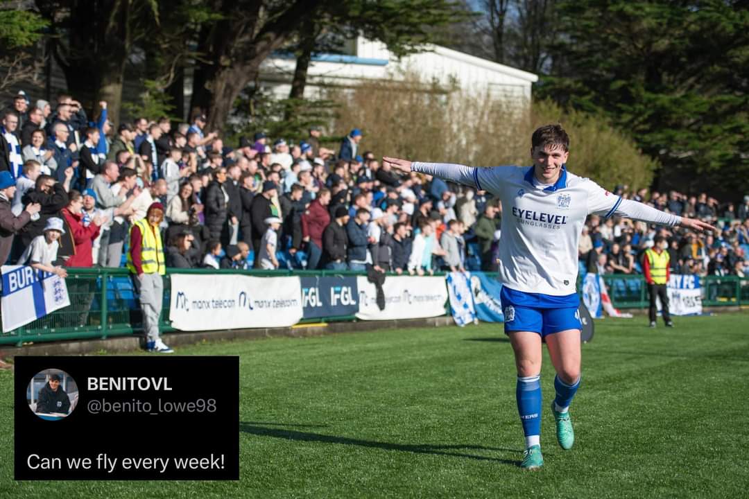 Home!!! Thanks IOM for a fab weekend. Best new chant #BuryFC fans chanting we'll fly when we want 😅