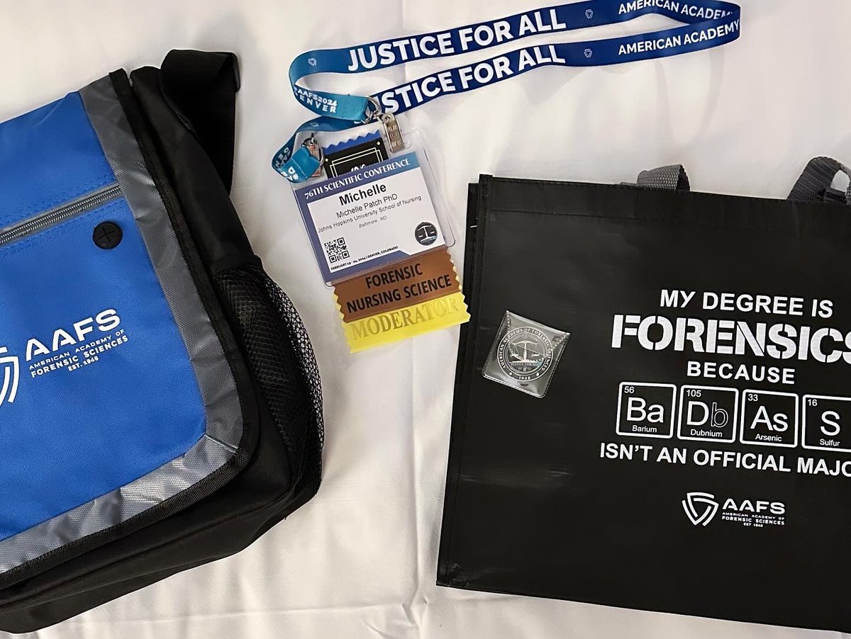 Michelle Patch (@michellepatch24) on Twitter photo Made it to Denver for the American Academy of Forensic Sciences’ 76th Scientific Conference…this is gonna be awesome!! #aafs2024 <a href="/JHUNursing/">Hopkins Nursing</a> Made it to Denver for the American Academy of Forensic Sciences’ 76th Scientific Conference…this is gonna be awesome!! #aafs2024 <a href="/JHUNursing/">Hopkins Nursing</a>
