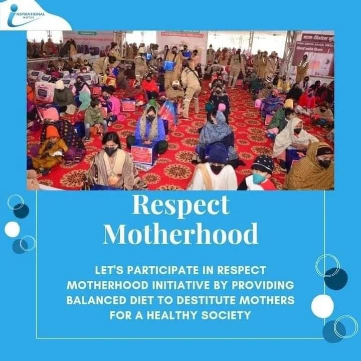 #RespectMotherhood🤰
#SafeMotherhood
#MotherChildCare
#HealthyMotherhood To ensure Safe Motherhood, DSS Volunteers provide free healthy and nutritious food and medical treatment to these needy pregnant women with the inspiration of Saint Dr Gurmeet Ram Rahim Singh Ji Insan. 🙏