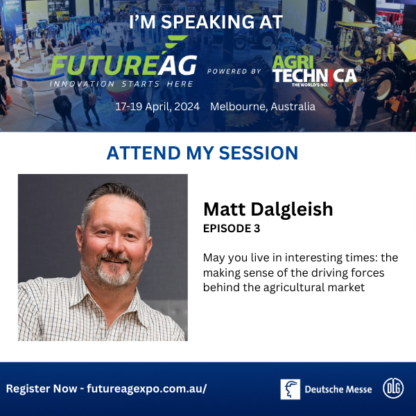 This April @Meat_Watcher and @WheatWatcher will be presenting at the #futureagexpo event in Melbourne on the drivers of Ag markets.  Details on the event can be found on the link below👇🏻 futureagexpo.com.au