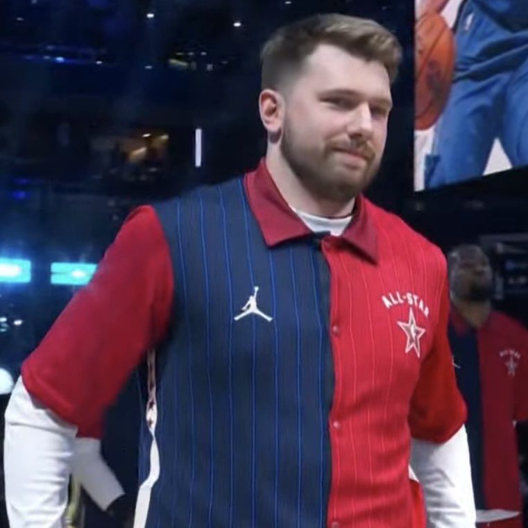 it’s so funny how different players vibes are in these all-star warmups, shai looks like he‘s modeling for an urban outfitters campaign and luka looks like he’s about to ask me what size shoe i wear at the bowling alley