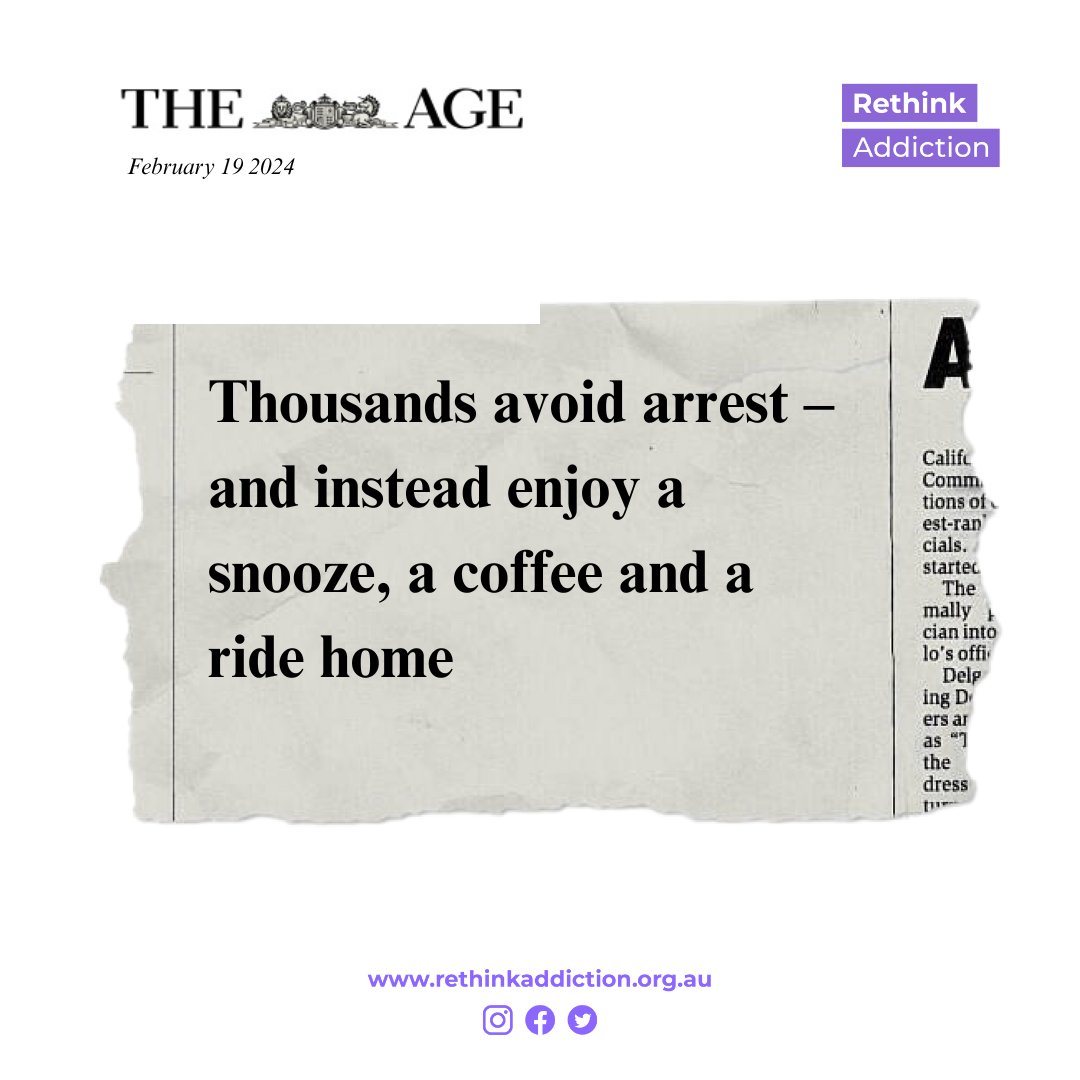 The repeal of public drunkenness laws in Victoria has had an immediate impact, with new services helping roughly 256 people per week across the first 3 months.

A great summary from The Age of the effectiveness of this health-led response. 👇

theage.com.au/politics/victo…