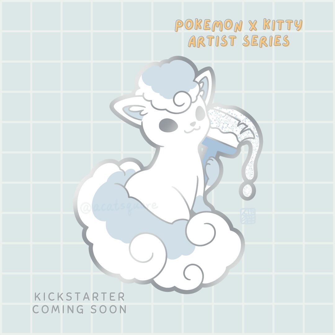 ✨✨Pokemon x Kitty Artist Series✨✨
🚨New Enamel Pin Design🚨

Pairing with the White kitty paint (Toothpaste?) pin design. Coming soon on Kickstarter! 🤩

Alola Vulpix x Art Brush, White Kitty Paint (Toothpaste?)