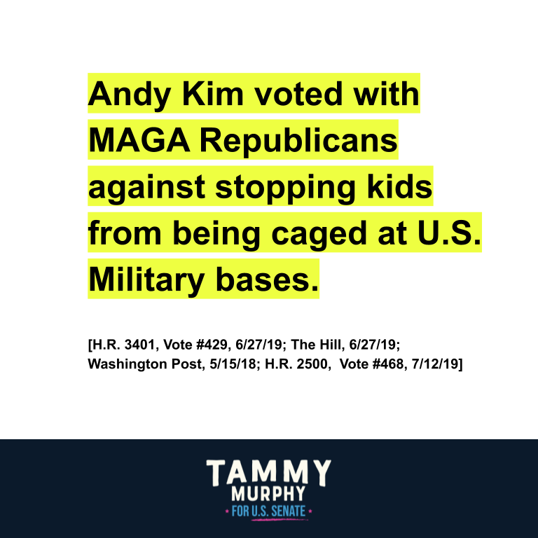 TammyMurphyNJ's tweet photo. Throughout his political career, Andy Kim has been soft when it came time to stand up to Trump’s misconduct, and support Democratic priorities.
As we face an increasingly concerning possibility that Trump could be elected to a second term, New Jerseyans cannot afford to send someone like Kim, who has a proven track record of letting Trump get away with egregious misconduct, to the U.S. Senate. #NJSenDebate