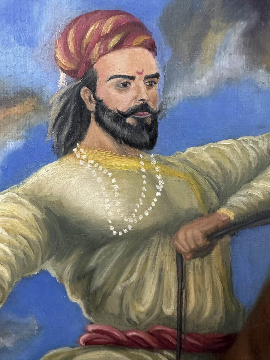 avinashrup's tweet photo. Presenting "Gajra"

Oils on paper A3

Painting is named after one of seven horses of Shivaji Maharaj. 
Celebrating Shiv Jayanti
If you like my art please follow me on instagram aviz_artcorner 

#ShivajiJayanti #ShivajiJayanti #chatrapati_shivajimaharaj #Shivsena https://t.co/aSRN8bUy6H