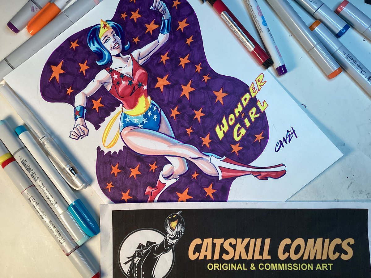 TV’s original Wonder Girl showed up for tonight’s Sketch Stream. #Wondergirl #WonderWoman #dccomics #debrawinger