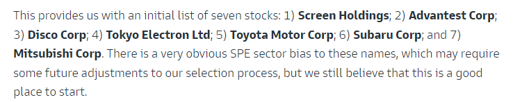 So GS identified so called "seven samurai" stocks (come on)

and more than half of them are just semicap stocks?