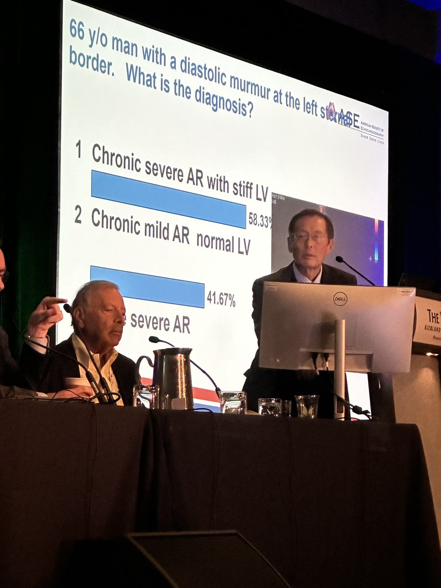 Incredible session on case-based diastolic Doppler scenarios presented by the one and only Dr. Rick Nishimura from the @MayoClinic to conclude Day#2 of SOTA2024. Examples included diastolic MR, conduction delays & others. @ASE360