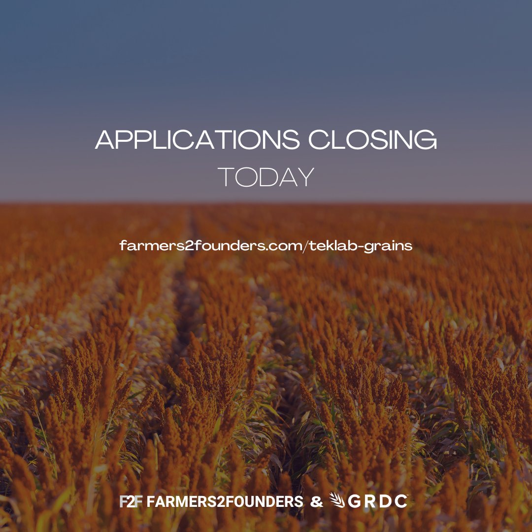 You've got to be in it to win it 😉

⭐️ Put your application in today for the TEKLAB Grains program and we will be in touch next week.

📌 farmers2founders.com/teklab-grains

@grdc

#graininnovation #agtechstartup #techstartup #aginnovation #agchatoz #AgriFoodTech #aussieag #startupideas