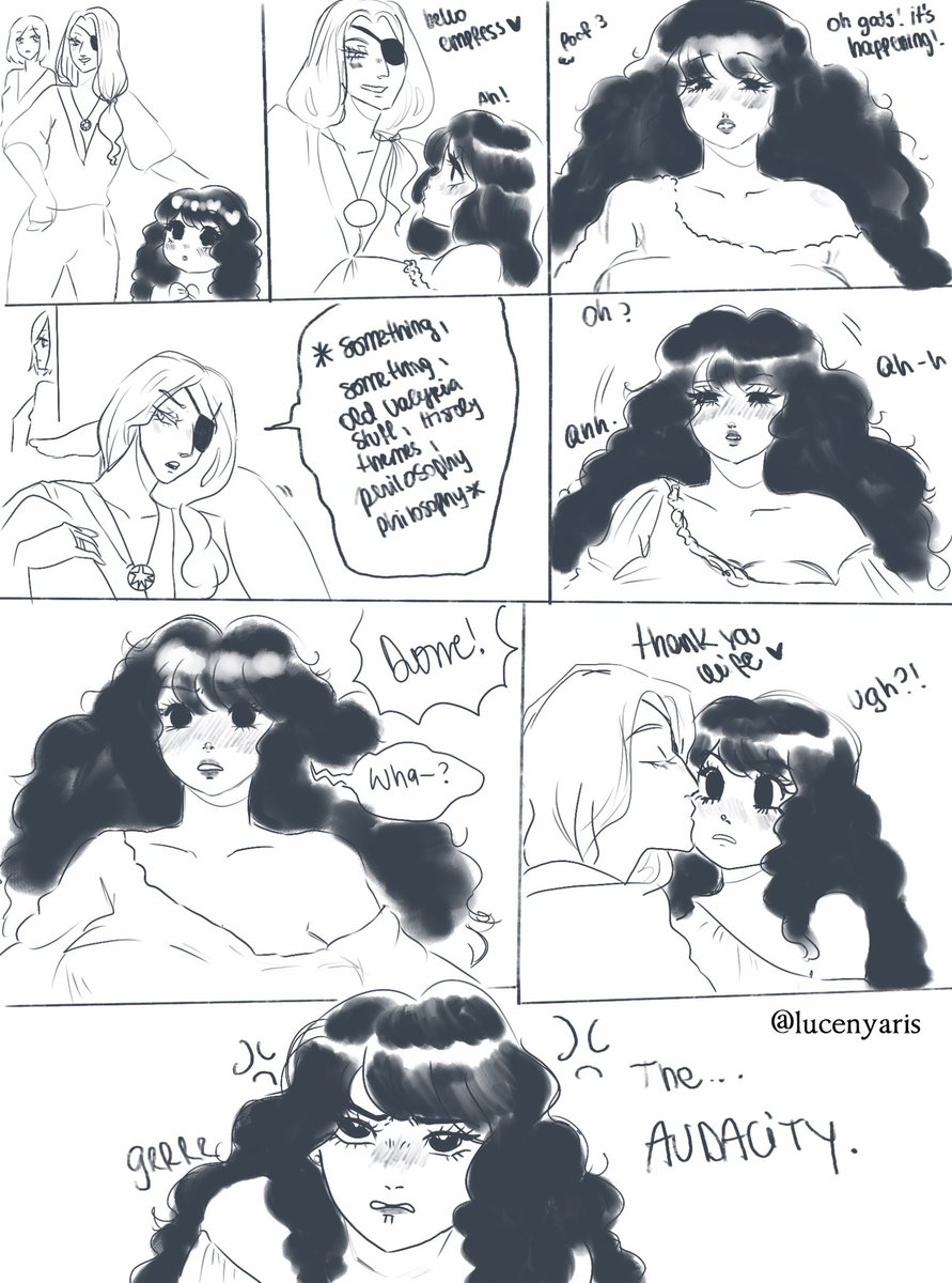 lucenyaris's tweet photo. inspired by the great’s wedding night scene skfjdk fem!#lucemond https://t.co/lz8JLJxWhy