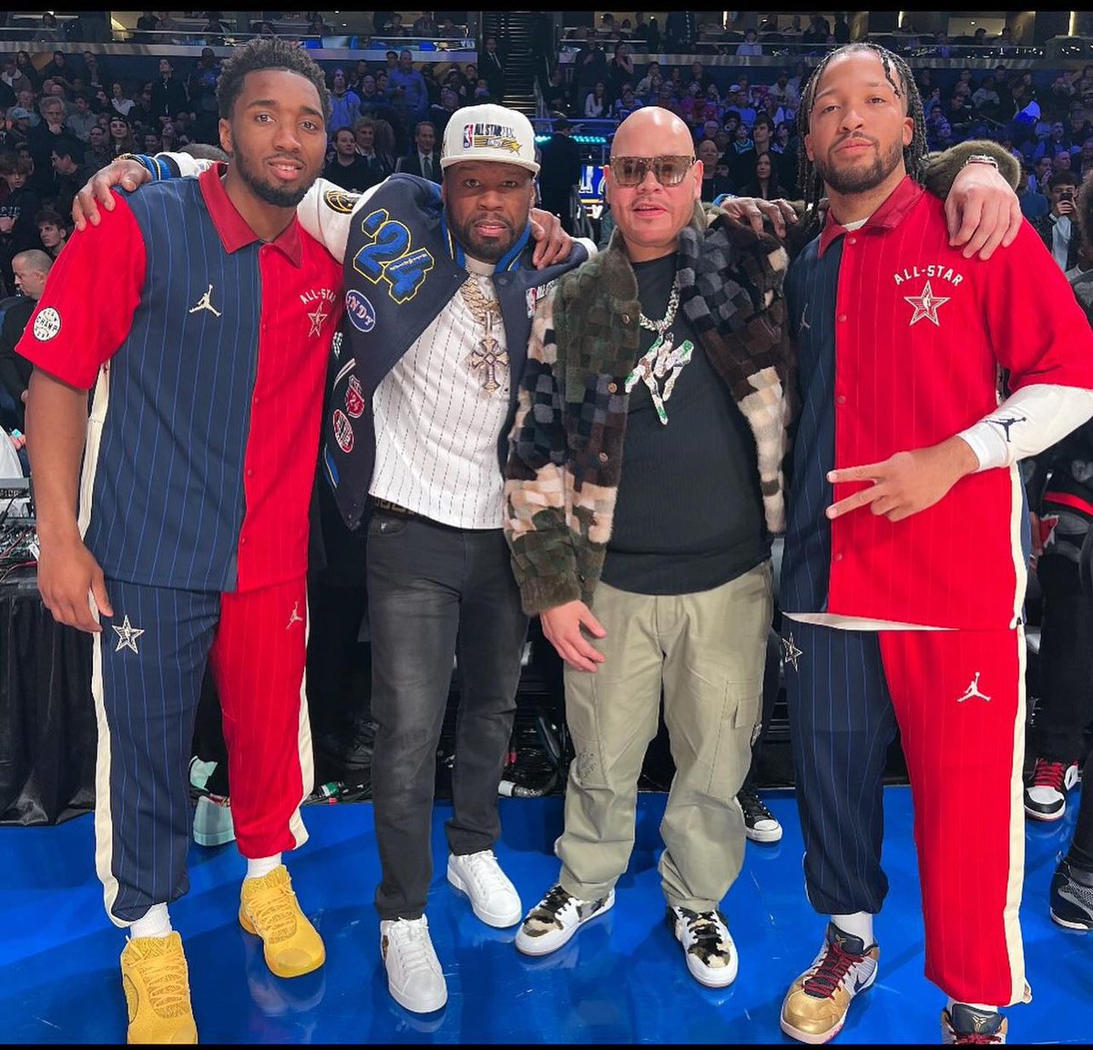 Just a few NY legends with the Knicks future backcourt 👀