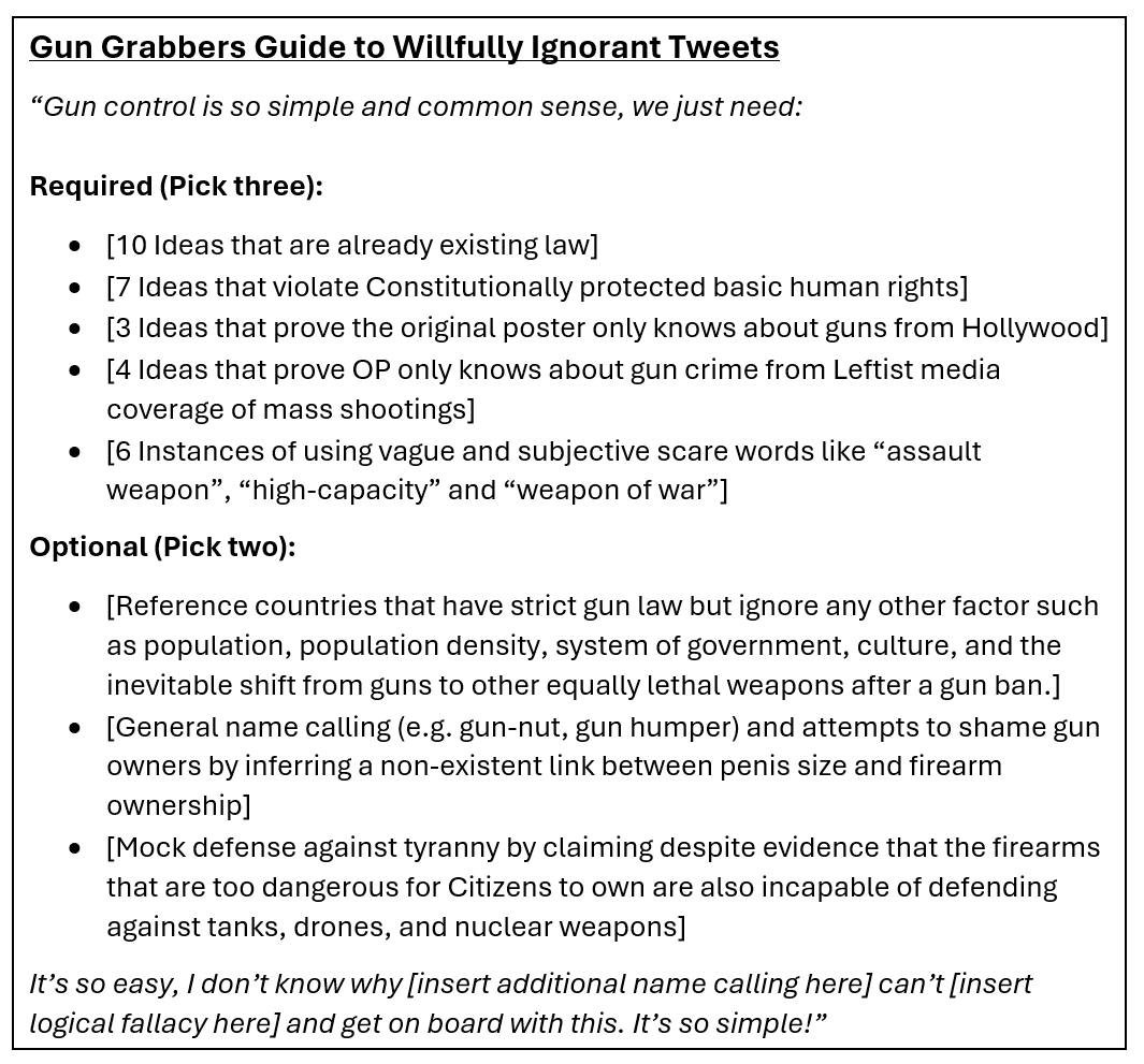 AmerigoPinochet's tweet photo. For all the Dunning-Krugerrand #Leftists out there that think they've come up with something new. You haven't. Try thinking just this once.
#Guns
#GunControl
#GunViolence
#ItsTheGuns
#GunControlNow
#GunSenseNow
#BanAssaultWeaponsNOW
#BanAssaultWeapons
#CommonSenseGunControl https://t.co/9cifq0tkCZ