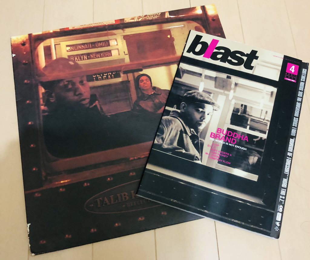 VinylDealerBB's tweet image. BLASTの2000年4月号表紙でブッダがサンプリングしてたTALIB KWELI &amp;amp; DJ HI-TEK(REFLECTION ETERNAL)&quot;THE EXPRESS&quot;の12&quot;。改めて見比べると、そこまで再現度は高くないのね。。BLASTの方は珍しい変形表紙で裏にCQもちゃんと居るけど、なぜか虚無な表情してる。。#BuddhaBrandを止めるな #DevLarge