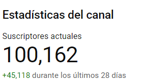 Quinto canal con más de 100k😱!!!