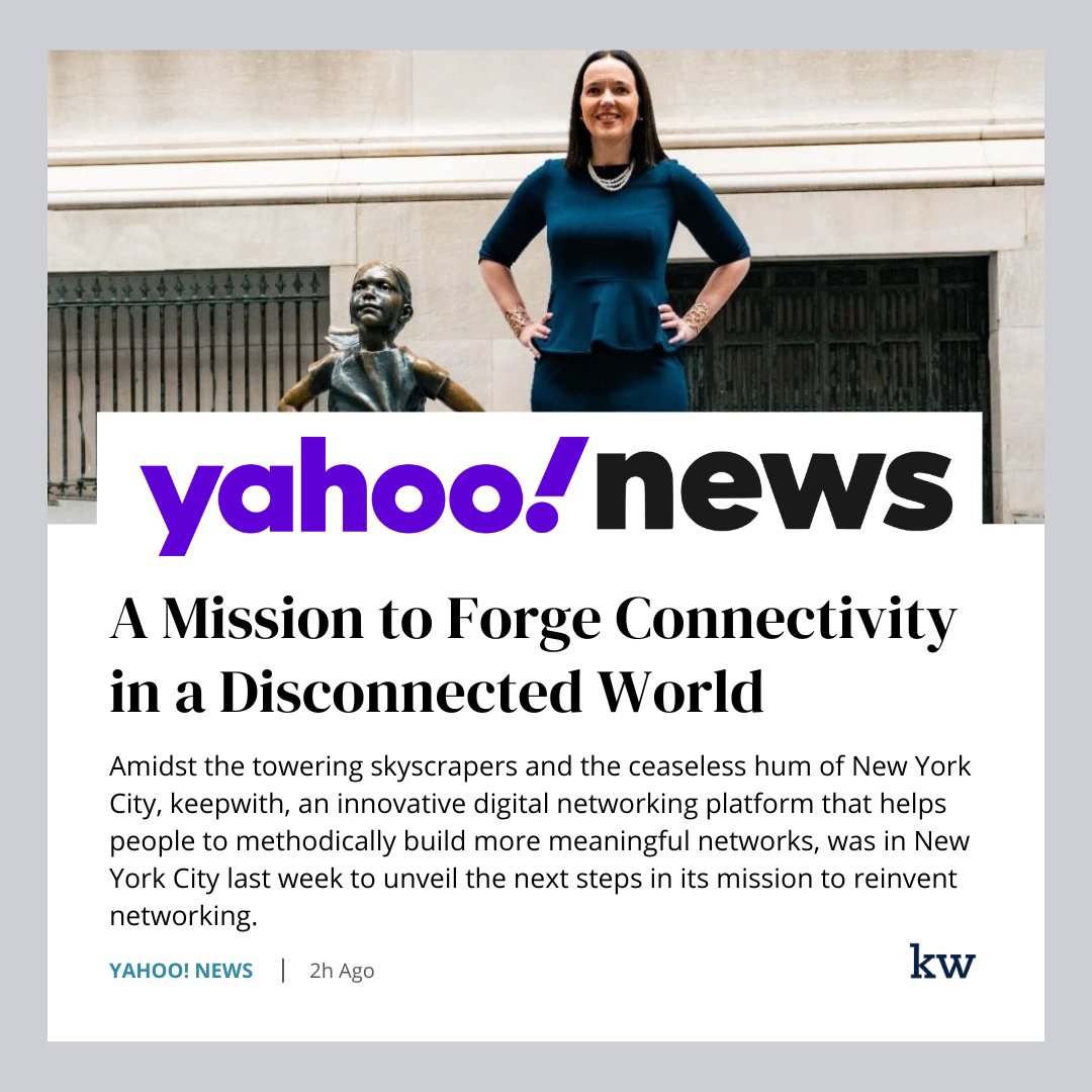 keepwithnetwork's tweet photo. Because #isolation is real and demands a #fierce solution. Thank you @Yahoo for this feature showcasing our powerful week in #NewYork, my #hometown. https://t.co/HisjSbUKun https://t.co/l8oqii3oXP