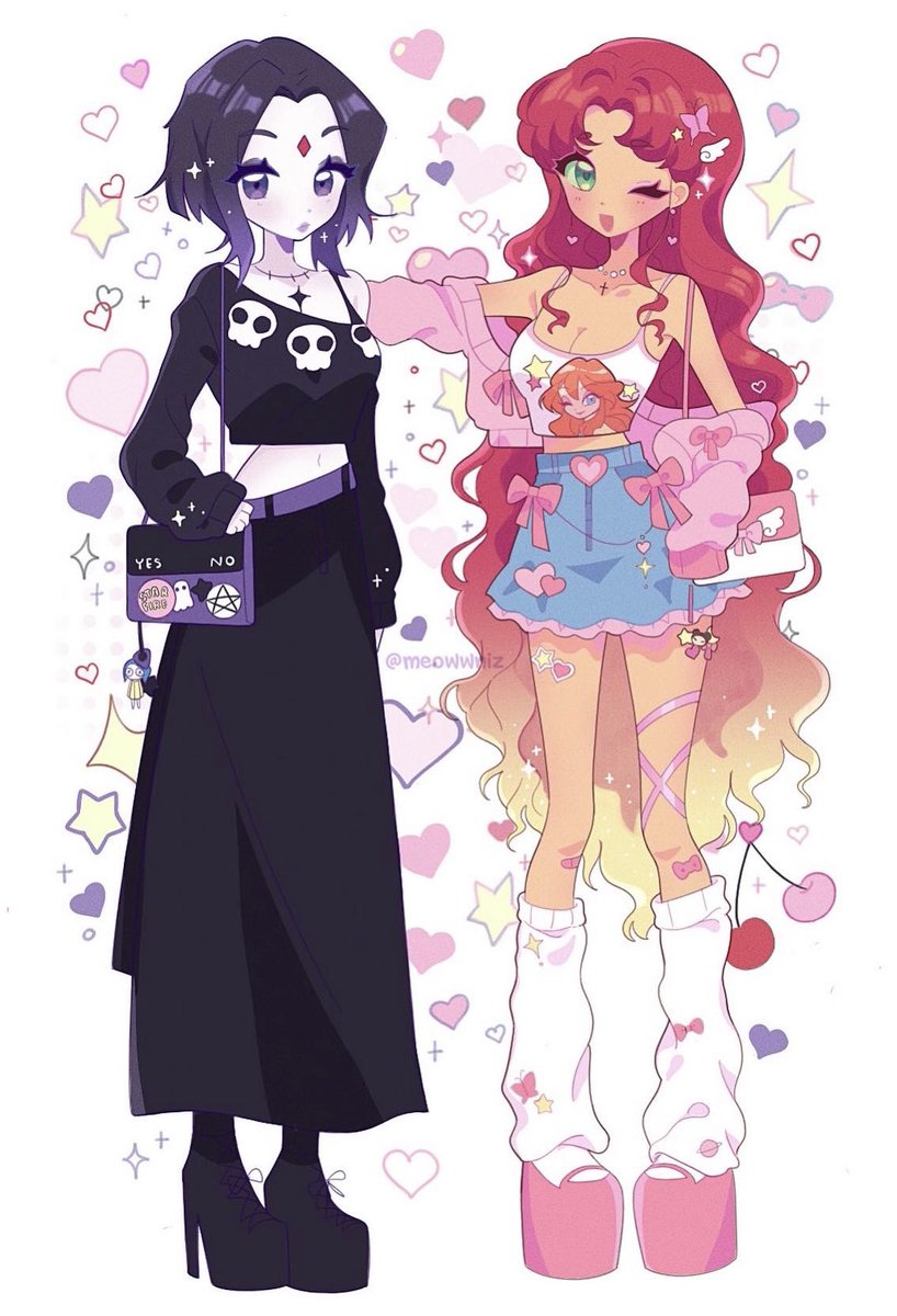 meowwniz's tweet photo. raven+starfire⭐️🖤 https://t.co/CjniBwaF0L