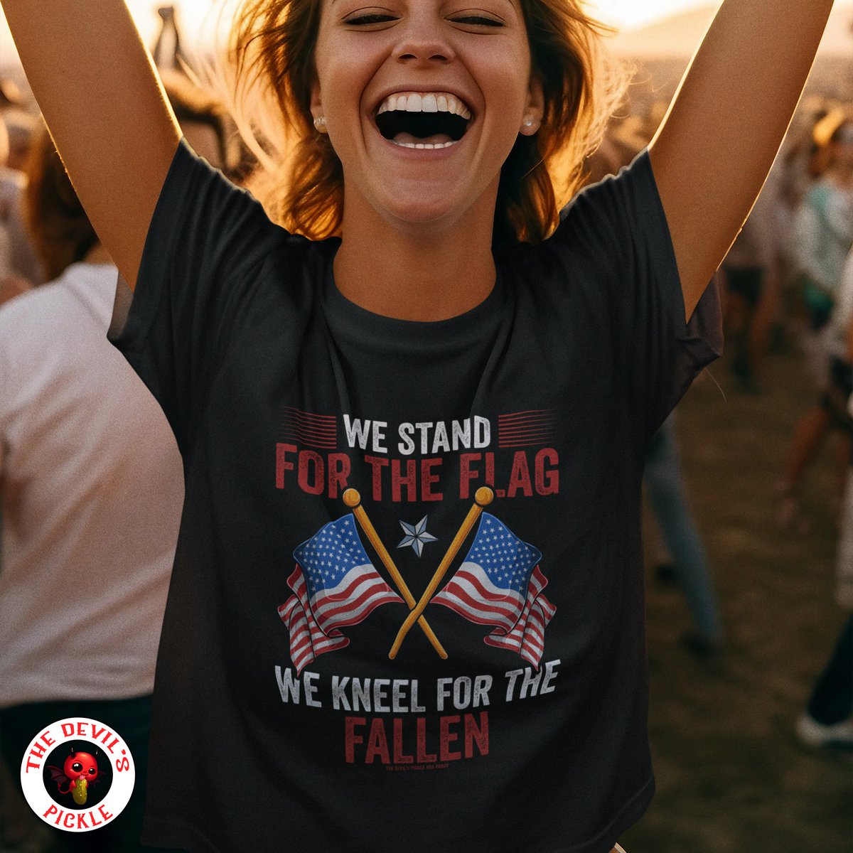 Standing tall for what we believe in, kneeling in honor of those who sacrificed it all. The Best Patriotic and American Tees, Hoodies and Sweatshirts.

#WeStandForTheFlag #freeshipping #americanpride #proudtobeanamerican #2ndamendment #hellyeahamerica #ProudAmerican