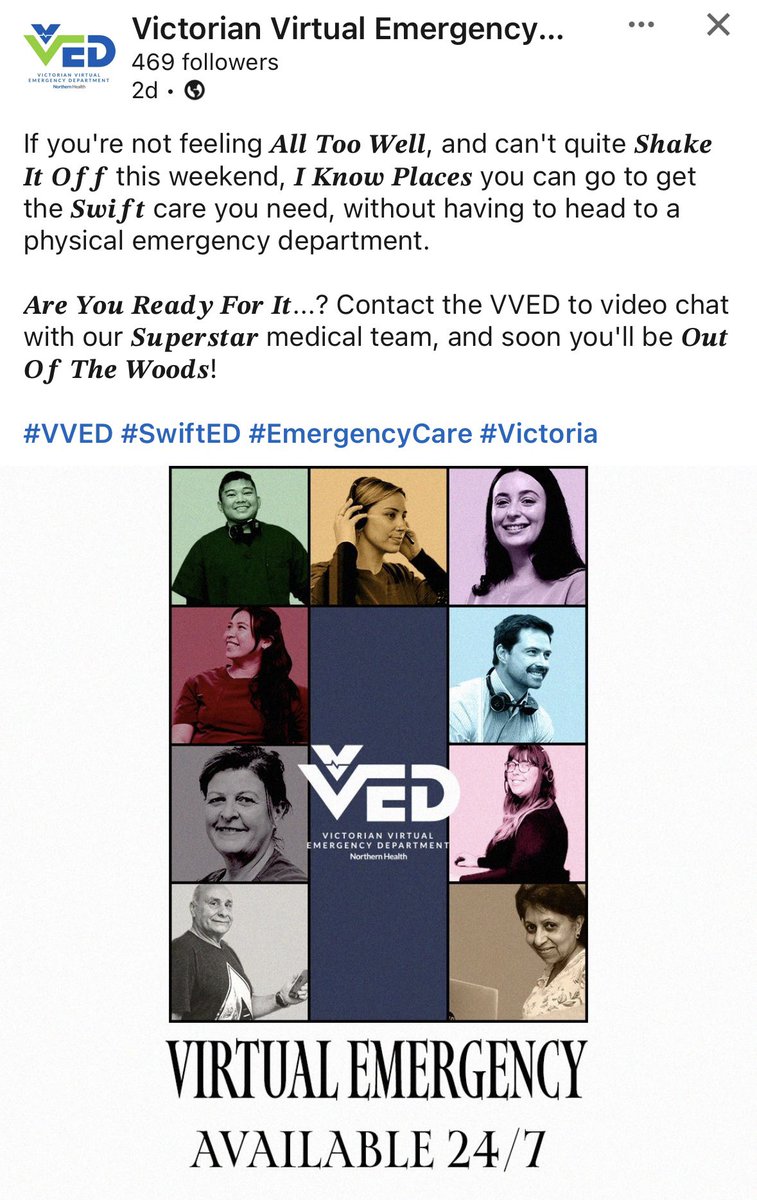 Love this!!! 😂😂😂 @northernhealth_ #VVED #VirtualCare #TaylorSwift