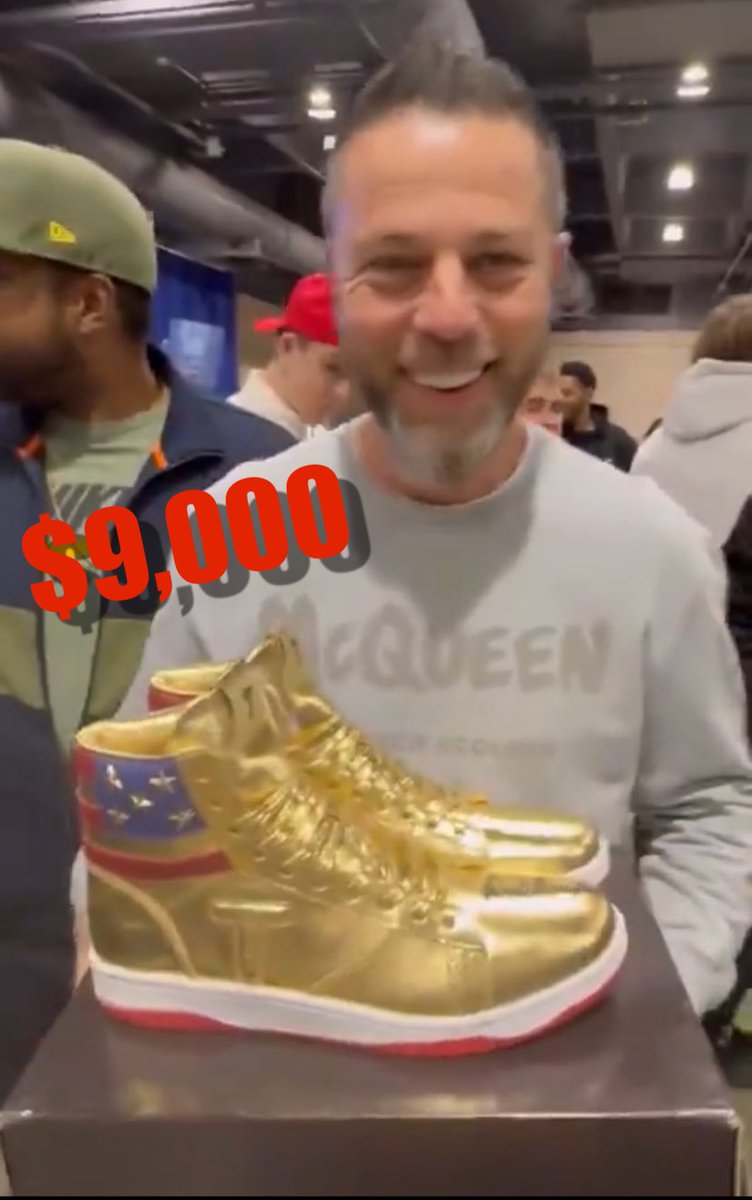Nothing “owns the Libs” more than spending $9,000 on a pair of $18 sneakers.