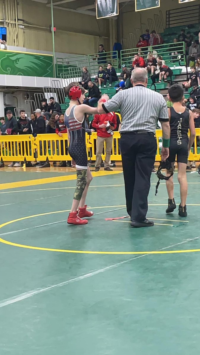 BHSWrestling's tweet photo. Congratulations to Brookside MS wrestler Tripp Taylor who finished in 7th place today at the OAC District Tournament at Oregon Clay HS and is now an alternate for OAC Jr. High States! Great job Tripp! @Brookside_AD @smithandr @MrWorthy13 @BMS_Cards @BMSImpact_News https://t.co/EvZ4SB5ZWU