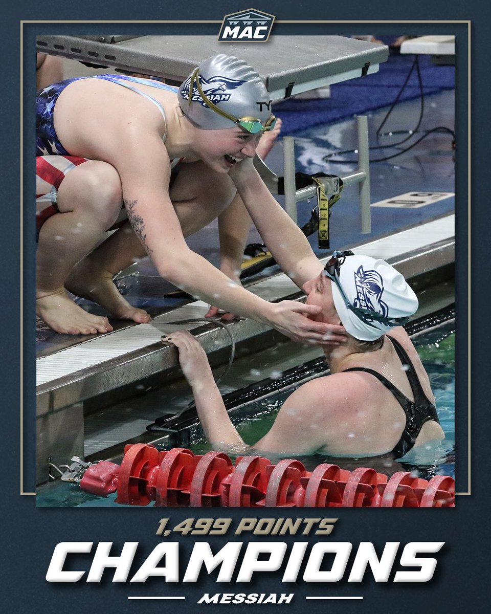 MessiahSports's tweet photo. CHAMPIONS!! For the 10th time in the last 11 seasons, #MessiahWSWIM is the Champion of the Middle Atlantic Conference! Congrats!! #GoMessiah https://t.co/gAlNuUBE5F