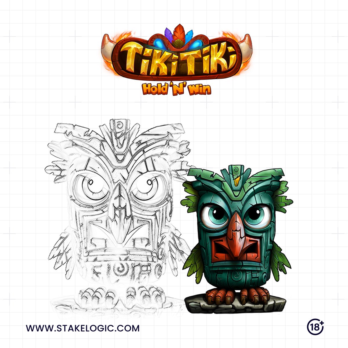 Stakelogic's tweet photo. These vibrant sketches will lead you on your tropical journey through paradise in Tiki Tiki Hold 'N' Win 🎰🍹
+18 | https://t.co/QlpZ339CQW
#Stakelogic #ThinkBigger #TikiTikiHold’N’Win #Sketches #Videoslot #SpinToWin #OnlineSlot #SuperWheel https://t.co/VpN8tmX0im