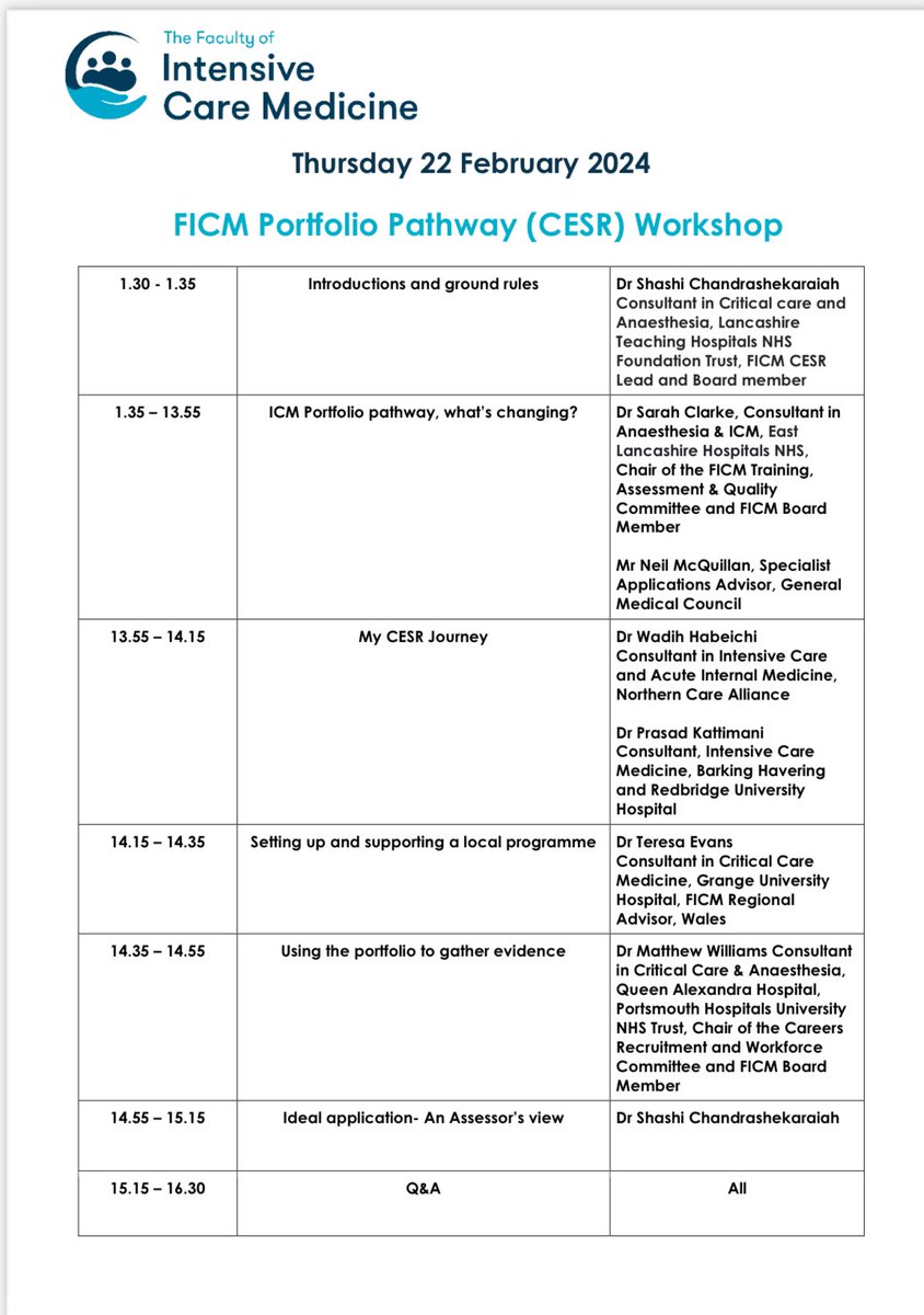 Excited and looking forward to the Virtual FICM Portfolio pathway(CESR) Workshop on 22nd Feb.Great interest with over 350 delegates registered @Sarah68C @DannytheBaker @JackParryJones2 @FICMNews @1993MattW @shond3 @gmcuk @ICS_updates. Can still register at eventsforce.net/rcoa/675/regis…