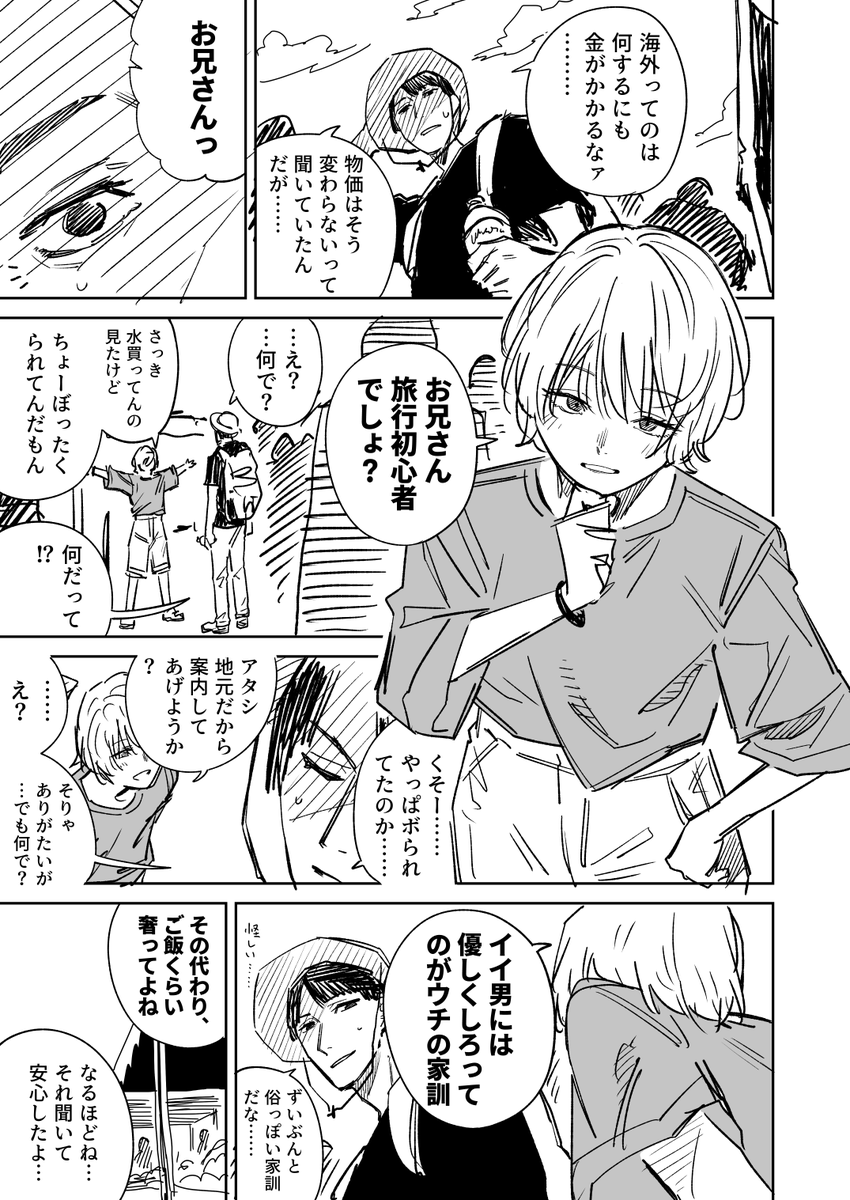 旅先で出会った女の子とイイ男の話 