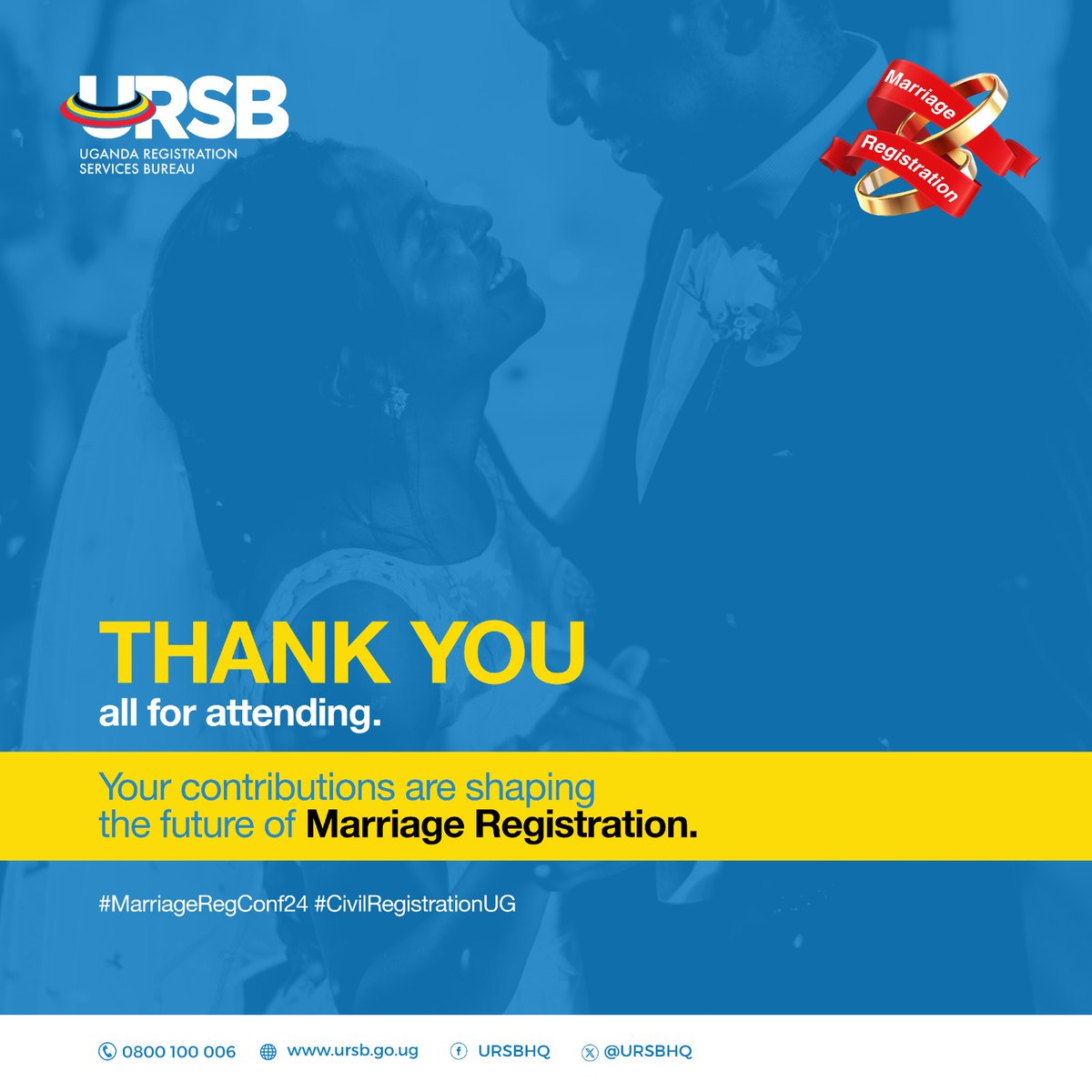 Thank you to everyone who attended our first Marriage Registration Conference. #MarriageRegConf24 #CivilRegistrationUG