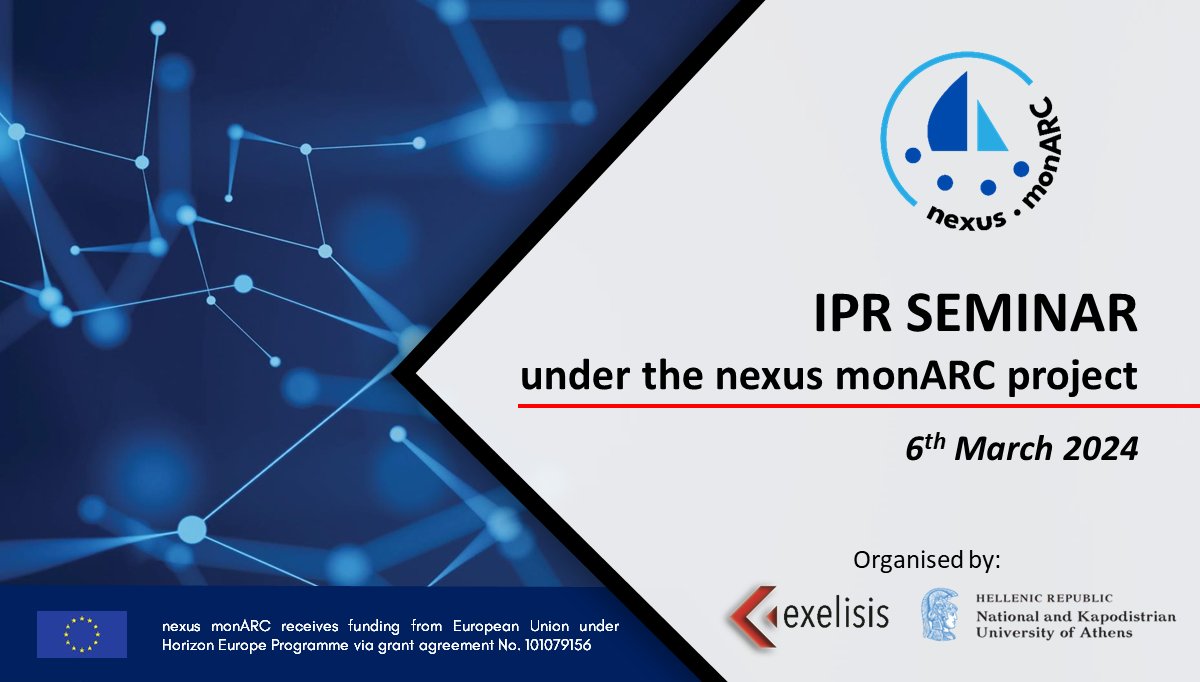 🎯Ready to explore the world of #IPR? 📝Join us for an IPR #seminar🎓, co-organised by us & the @uoaofficial's Dpt of Geology & Geoenvironment. 🎉 🗓️ 6th MAR 2024, at the Drakopoulos Amphitheater, 13:00 - 15:00 EET. 🌐: nexusmonarc.eu Register: forms.office.com/e/7X1sBeZKDY