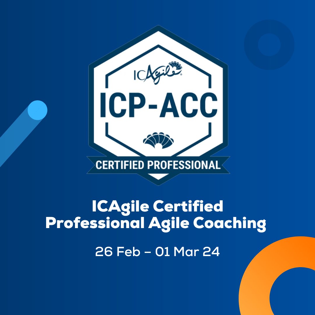 bagileuk's tweet photo. Join our ICAgile Certified Agile Team Coaching (ICP-ACC) course, curated by thought leaders who pioneered the discipline of agile coaching. This certification goes beyond tools and techniques, focusing on foundational team coaching skills and team development concepts. https://t.co/h7ZAxbKFUX