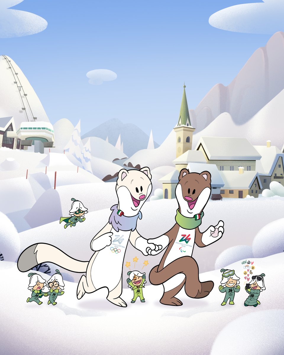 Tina & Milo arrived in Livigno to witness the great freestyle and snowboarding show!​ And they also brought their friends Flo for this adventure in Valtellina! #TinaMilo | #Mascots2026 | #MilanoCortina2026 | #Olympics | #Paralympics | #iluoghidiMiCo2026 | #Livigno | #19febbraio