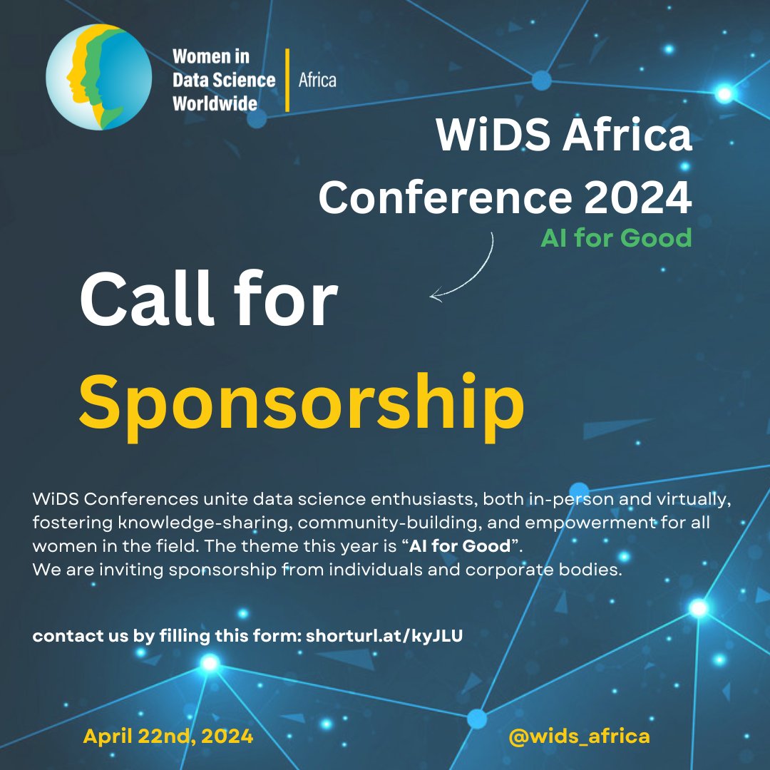 We're excited to announce the WiDS Africa 2024 Conference, "AI for Good", happening at Cape Town, South Africa. To celebrate women's achievements in data science and inspire a new generation. We're seeking partners who share our vision for a diverse, inclusive tech world.