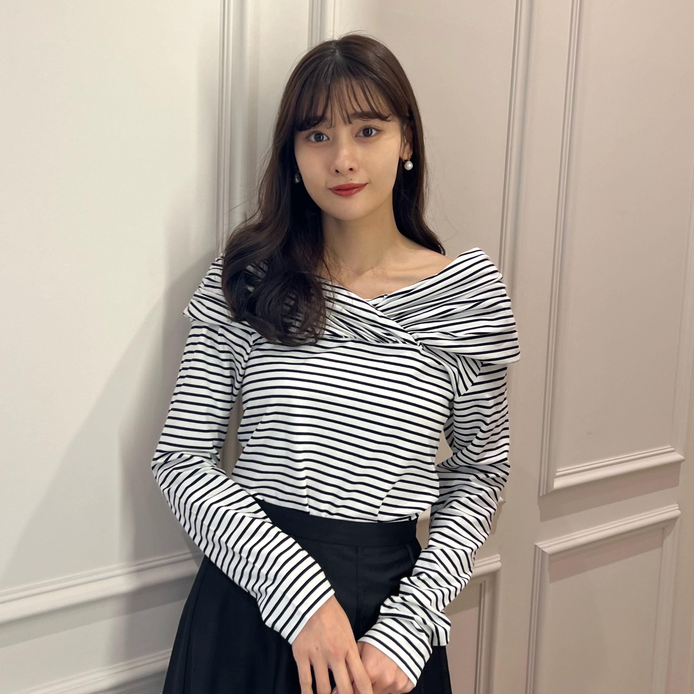 Her lip to（ハーリップトゥー）の「2Way Shoulder Ruched Top