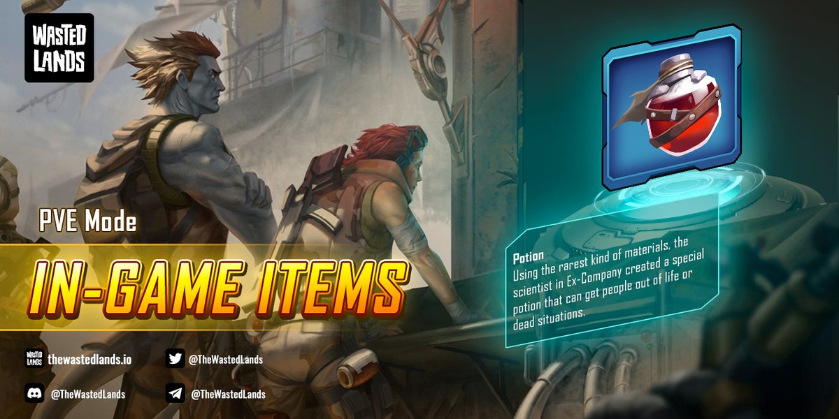 🔥PvE item - Potion Using the rarest kind of materials, the scientist in Ex-Company created a special potion that can get people out of life or death situations The only downside is the potion does not taste good #WAL #metaverse #WAS #gamefi #TWL #items