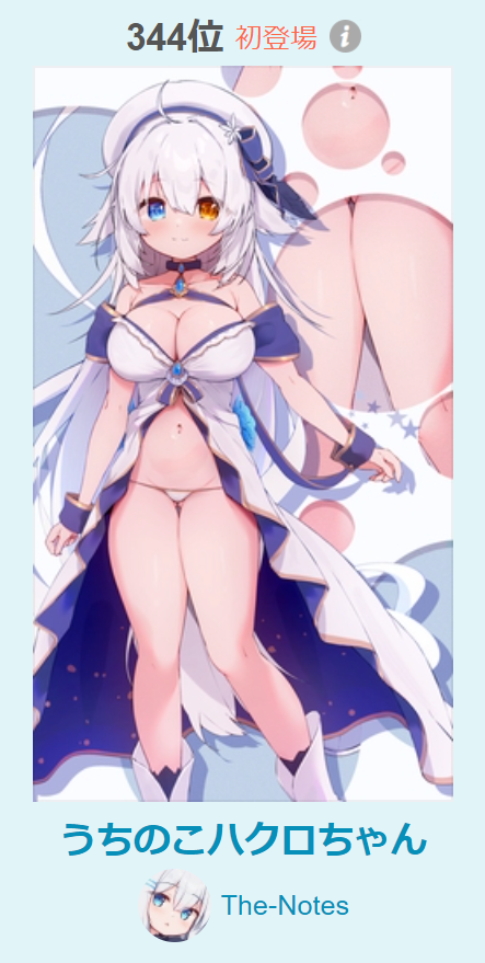 「pixiv総合デイリーランキング第344位に入りました 」|E-Note@ヒフミ本頒布中のイラスト