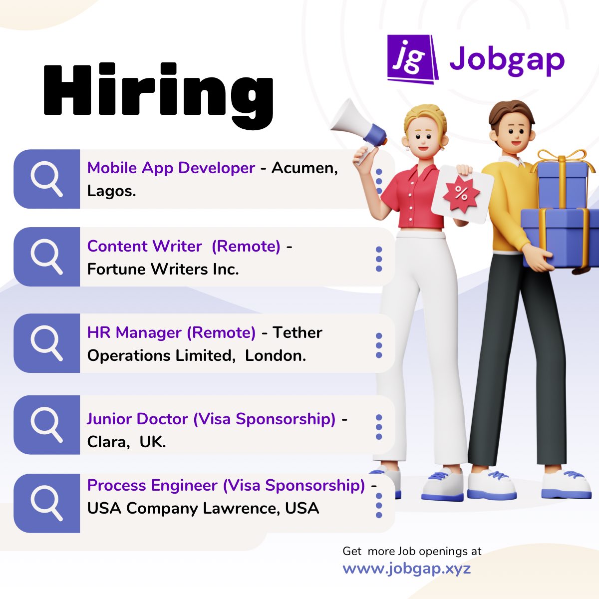 Jobgap_xyz's tweet image. Currently Hiring - Job Openings for you. 

#hiring #jobopportunity #jobgap