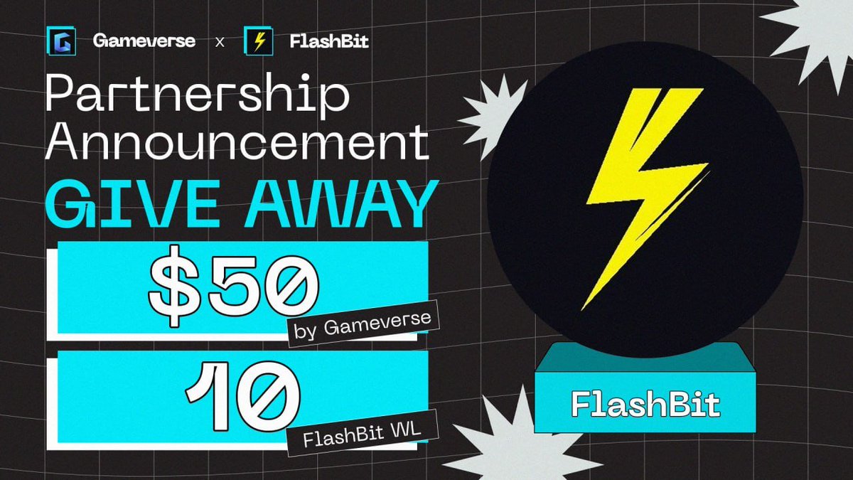 Gameverse_'s tweet image. 🏮 𝐆𝐀𝐌𝐄𝐕𝐄𝐑𝐒𝐄 𝐆𝐈𝐕𝐄𝐀𝐖𝐀𝐘 🏮 

💰 𝟓𝟎$ by Gameverse
💰 𝟏𝟎 FlashBit Whitelist

📋 𝑻𝒂𝒔𝒌𝒔:
1️⃣ Follow @Gameverse_ &amp;amp; @flashbitxyz
2️⃣ Like &amp;amp; Retweet, tag 3 friends

📆 48hrs

➖ Whitelist for a fresh gaming experience and access to exciting new games!
#Gameverse