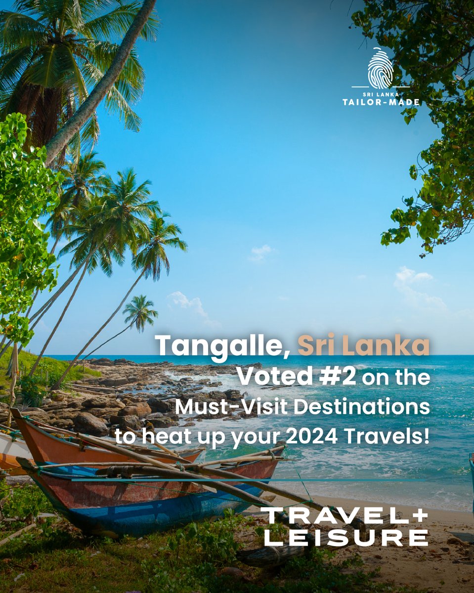 Discover the tropical paradise of Tangalle, Sri Lanka – ranked #2 on the 2024 must-visit destinations list! Book your getaway with @JetwingTravels for an unforgettable experience. #Tangalle #SriLanka #TravelGoals