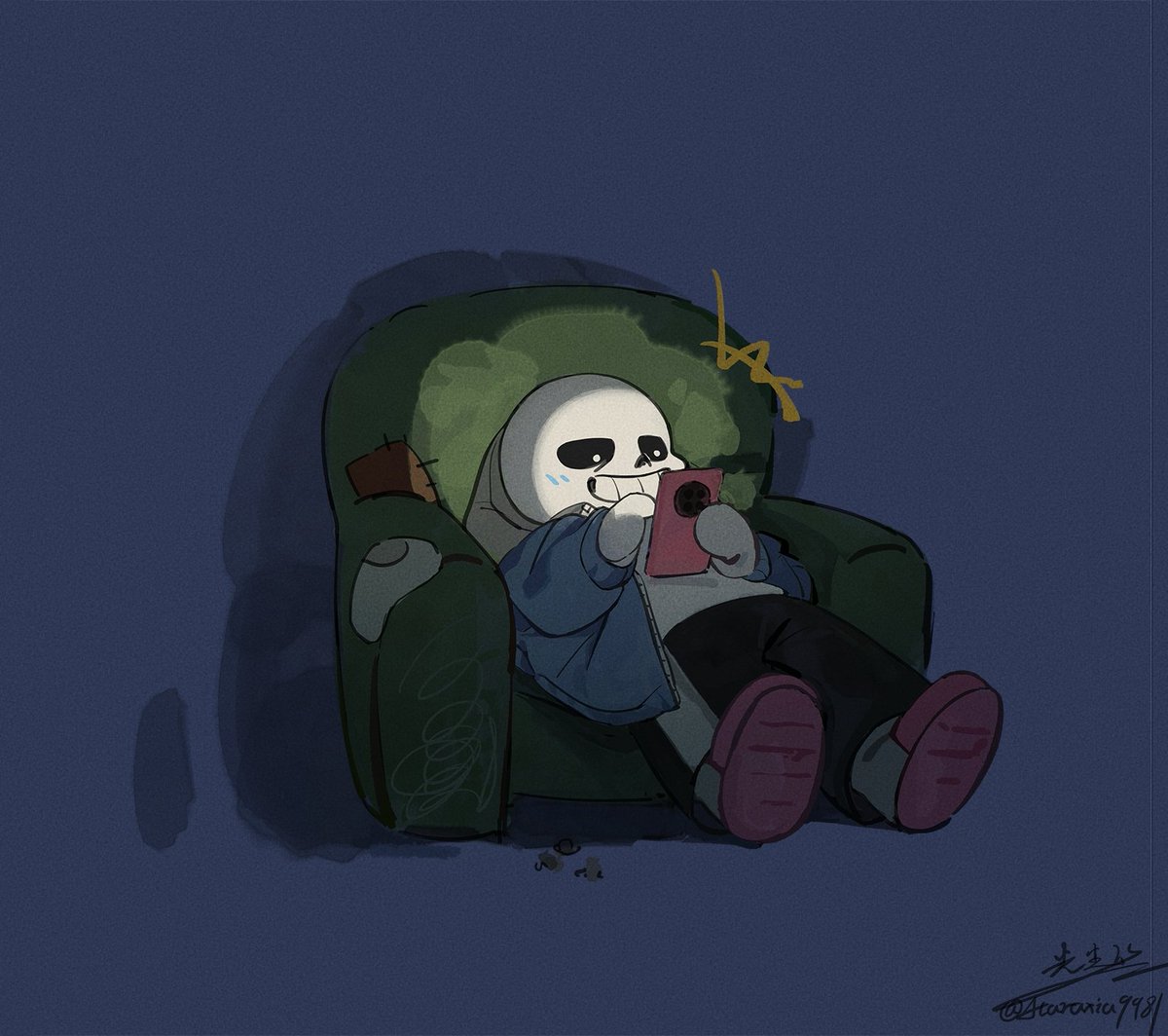 #undertale 
玩个手机