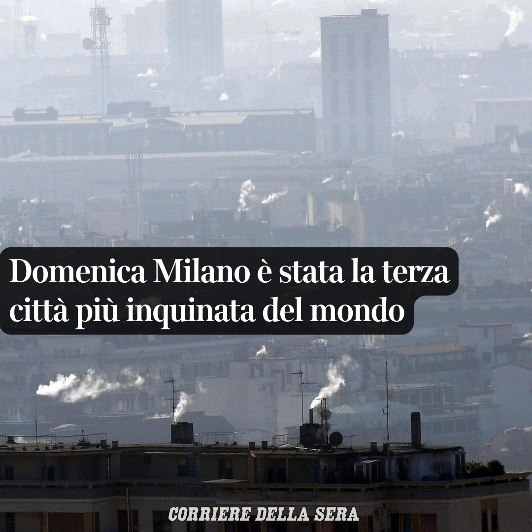 In questi giorni in pianura padana l’inquinamento è alle stelle e si superano tutti i limiti per la salvaguardia della salute delle persone. trib.al/FLGO8mg