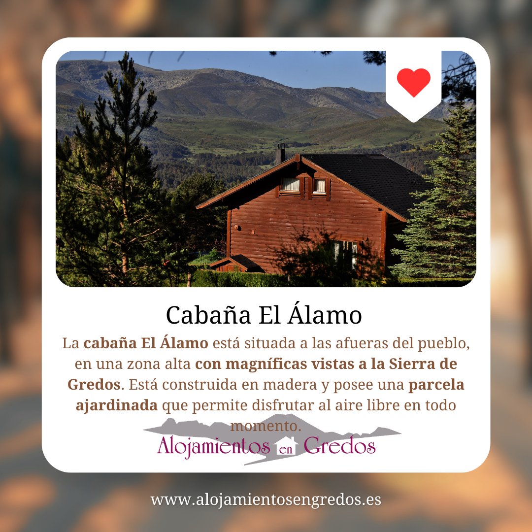 ¡Escápate de la rutina y sumérgete en la belleza natural de la Sierra de #Gredos! Nuestra acogedora #cabañademadera te espera para un fin de semana de #relax y desconexión total. ¡Reserva ahora y disfruta de vistas impresionantes y aire puro! alojamientosengredos.es/cabana-el-alamo #alojamientos