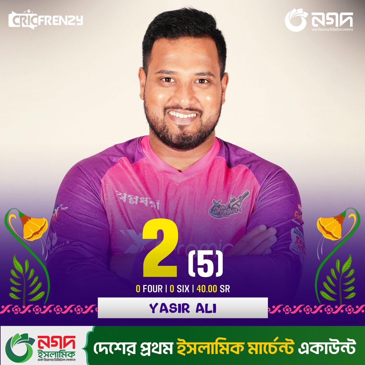 Cricfrenzylive's tweet photo. মাত্র ২ রানে ফিরলেন রাব্বি
#BPL #BPL2024 #CVvSS https://t.co/wRak4n3zpy
