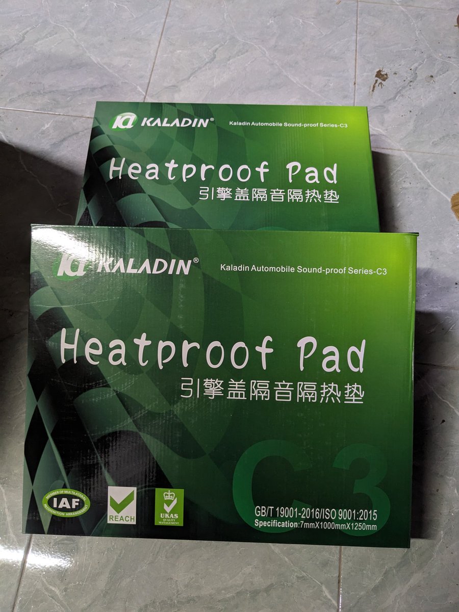 Heatproof pad for your project cars. Also doubles as soundproof