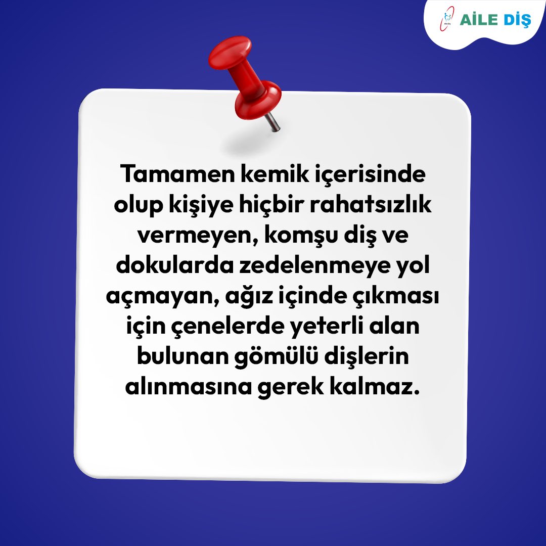 AiledisP's tweet photo. Gömülü Diş Çekimi Nasıl Yapılır?

Ayrıntılı bilgi ve uzman diş hekimi muayenesi için;

📍Aile Diş Sancaktepe Şubesi
📞0 (216) 475 0 888

📩info@ailedis.com
🌐https://t.co/qbwB58YpE5

#ailediş #kartaldiş #yakacıkdiş #sancaktepediş #samandıradiş #GömülüDiş #DişÇekimi #AğızSağlığı https://t.co/ED6dkimLKM
