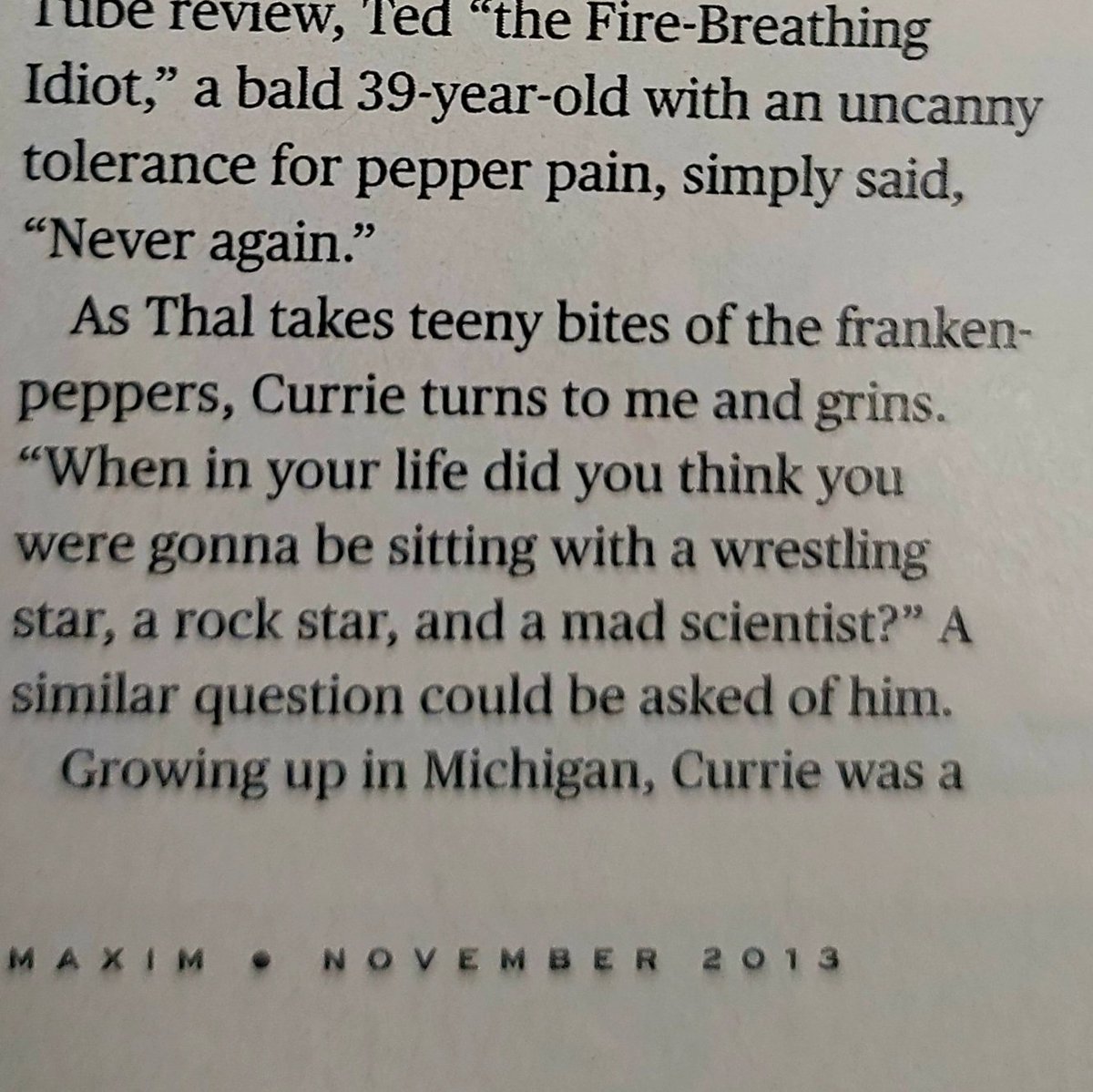 That time <a href="/bumblefoot/">Bumblefoot</a> and I were with Ed Curry of <a href="/PuckerButt/">PuckerButt Pepper Co</a> after hours at <a href="/Fiery_Food/">ZestFest</a> in a hotel room with a reporter from <a href="/MaximMag/">Maxim</a> - Having #PepperX revealed to us privately out of a top secret briefcase 💼 ...You just can't make this sh!t up! #hot #hotones #superhot