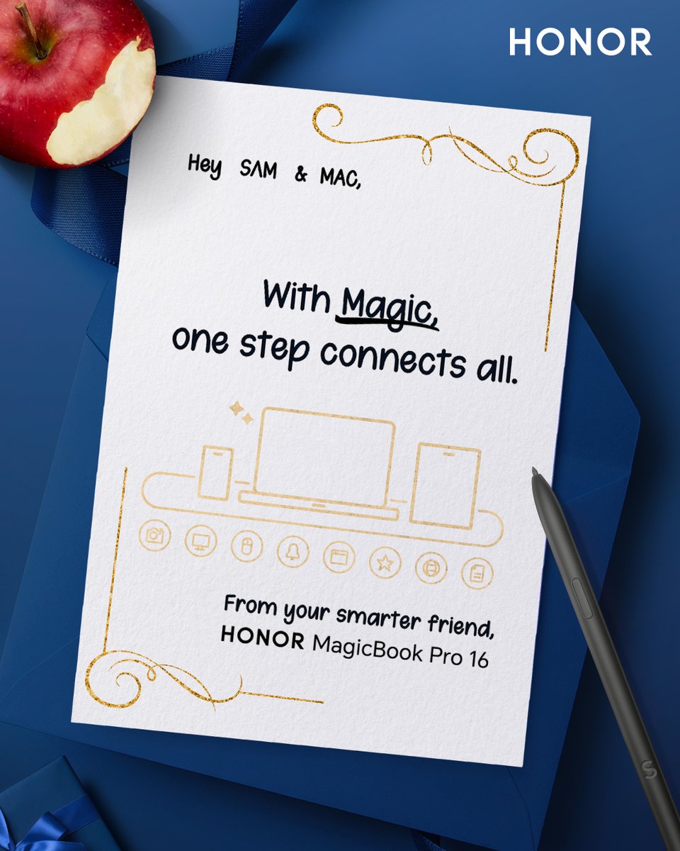 Honorglobal's tweet photo. 🌟 Say goodbye to the hassle of syncing your devices. The AI-Powered #HONORMagicBookPro16 brings advanced experience in performance and smart connectivity. It's time to simplify your life with HONOR magic! ✨ #HONORMagicBookPro16 #HONORMWC2024 #DiscoverTheMagic  #MWC24 #AIPC https://t.co/LIYfvZmzCD