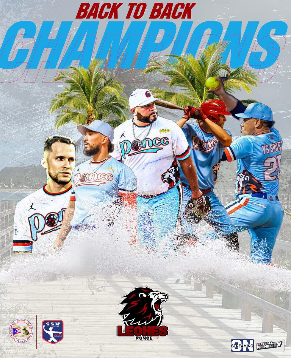 🏆🏆 Back To Back Leones de Ponce SSN At the Clásico de la Amistad 2024 Federacion de Softbol de Puerto Rico 🇵🇷 Live streaming: Softball Premier Live it Premier 🌎🎥
