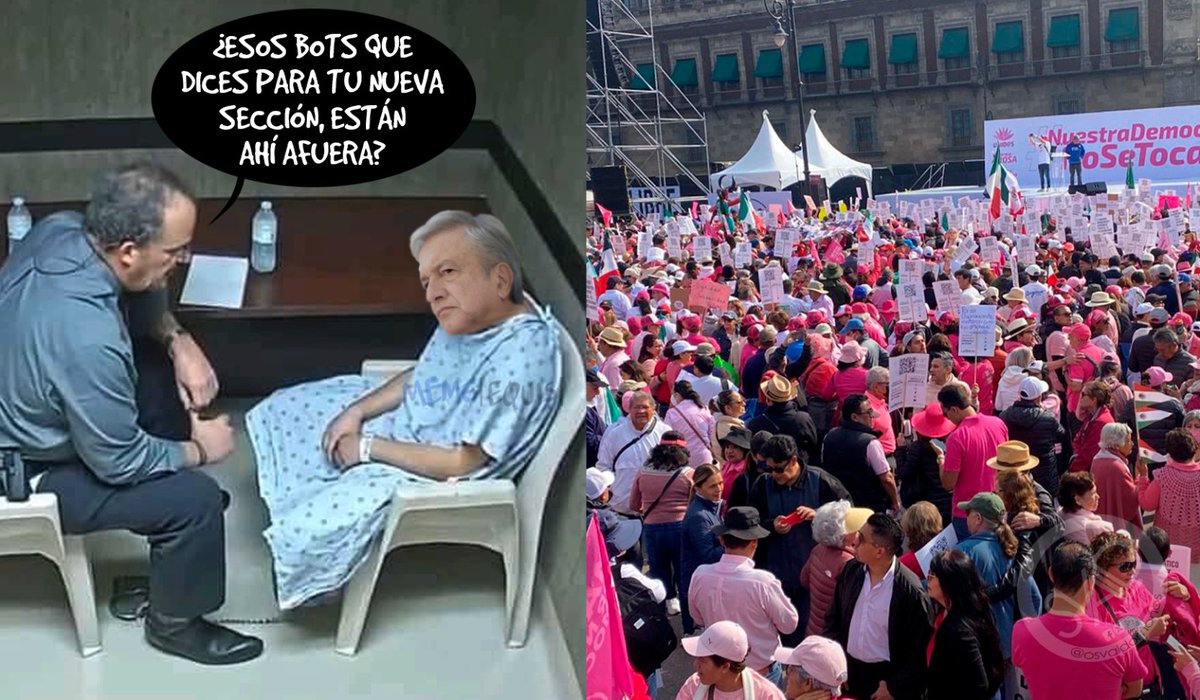 emeequis's tweet photo. Bots llenan el Zócalo. #Memeequis de @osvaldomonos https://t.co/KPJEmcOQg7