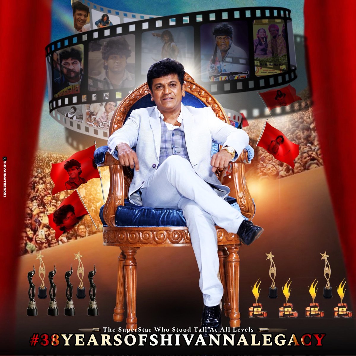 ಕರುನಾಡ ಚಕ್ರವರ್ತಿ @NimmaShivanna ಸರ್ ❤️

#38YearsOfShivannaLegacy 

#DrShivaRajkumar #KicchaSudeep